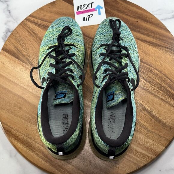 Mens size 10.5-Nike Air Flyknit Max Green Tranquil Running Shoes 620469-009 nby - Picture 7 of 9